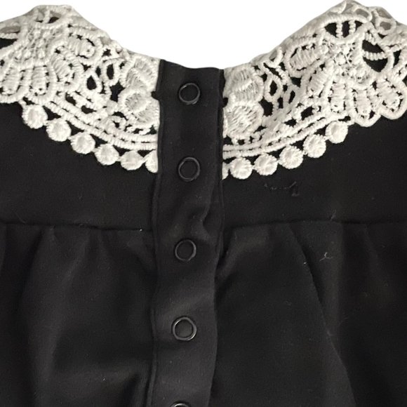 SOLD! Tiny Universe Black Victorian Bodysuit 3-6 months - Picture 4 of 6